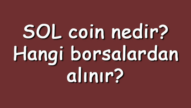 SOL coin nedir? Hangi borsalardan alınır? Solana ne zaman çıktı? Ne iş yapar?